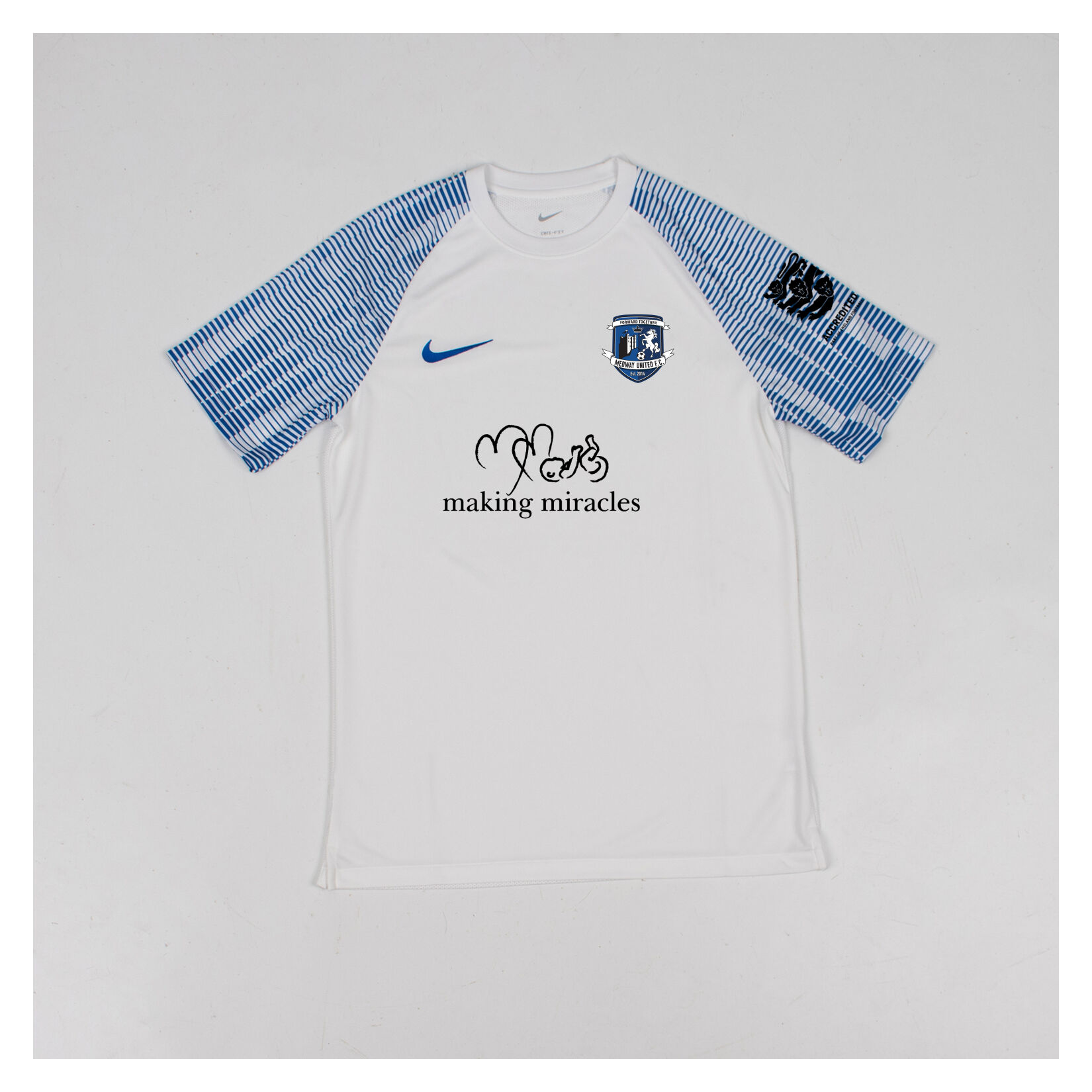 Nike Academy Short Sleeve Jersey - White/Royal Blue/Royal Blue