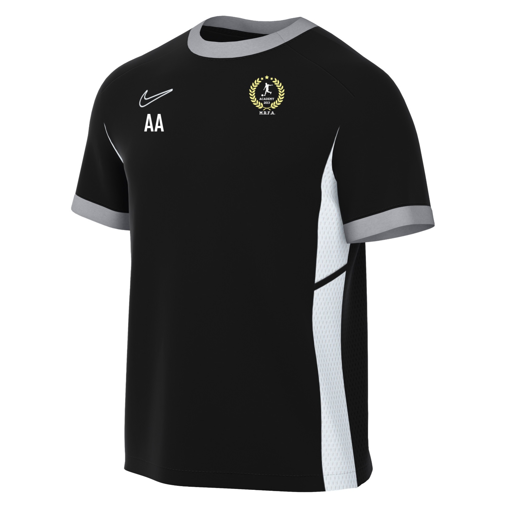Nike Academy 25 Short-Sleeve Training Top - Black/White/White