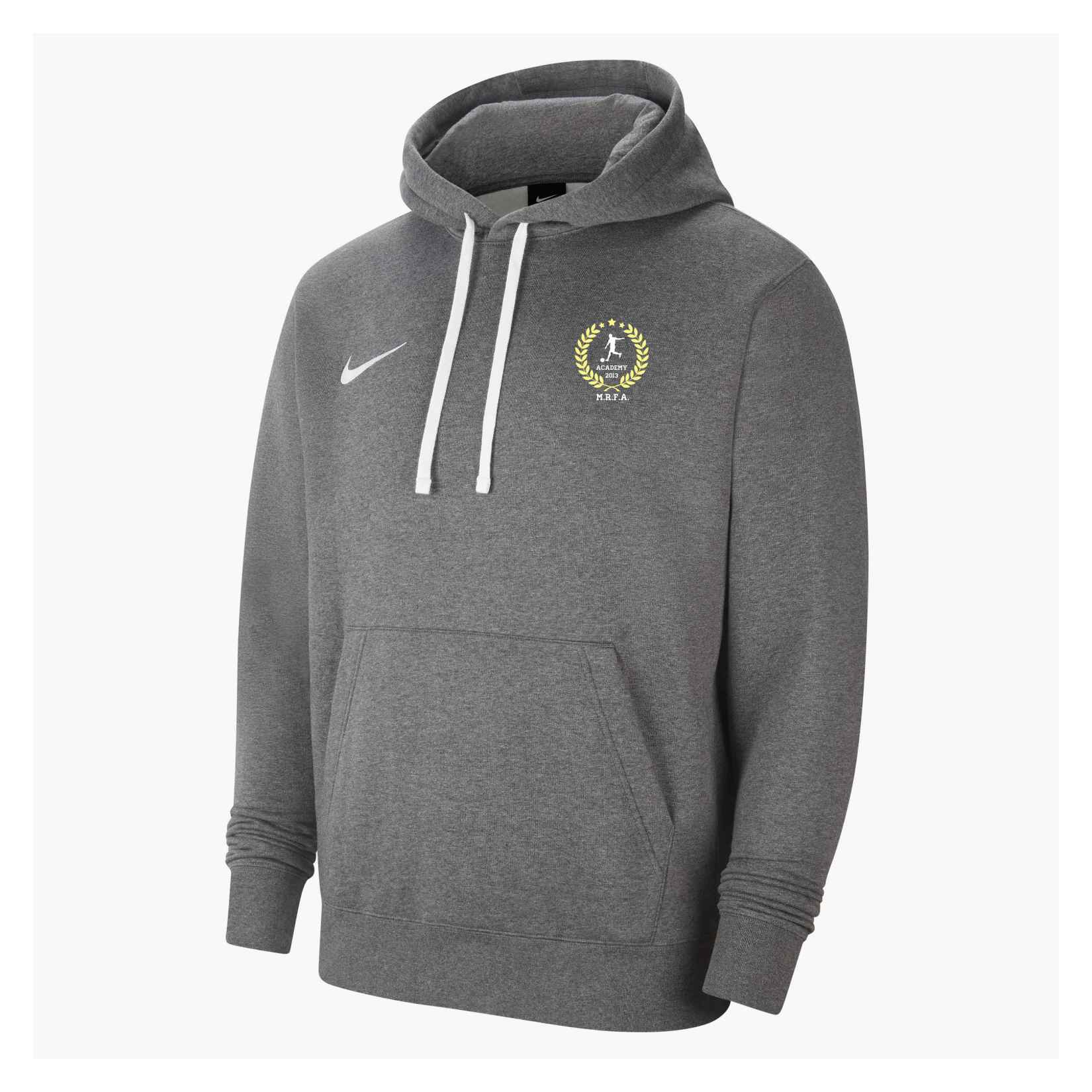 Nike Team Club 20 Fleece Hoodie (M) - Charcoal Heather/White/White