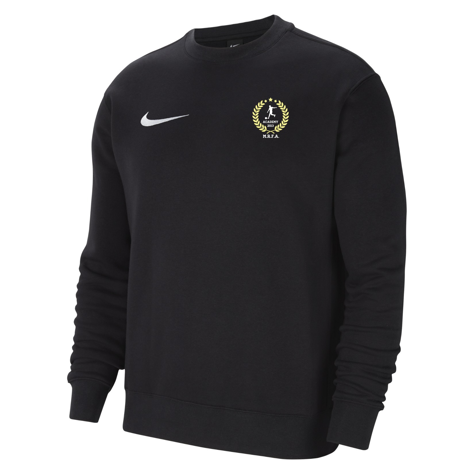 Nike Team Club 20 Fleece Crew Sweatshirt - Black/White/White