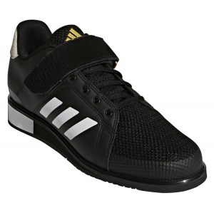 Adidas-LP Power Perfect III Weightlifting Shoes Core Black-Ftwr White-Matte Gold