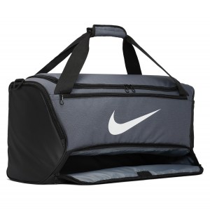 Nike Brasilia M Training Duffel Bag (Medium) Flint Grey-Black-White