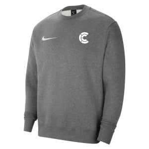 Nike Team Club 20 Fleece Crew Sweatshirt Charcoal Heather-White-White