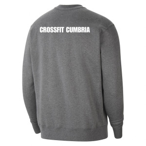 Nike Team Club 20 Fleece Crew Sweatshirt Charcoal Heather-White-White