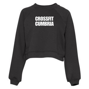 Womens Raglan Pullover Fleece Dark Grey