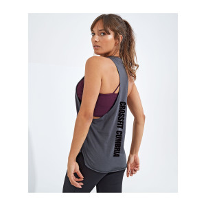 Womens Organic tank top Charcoal