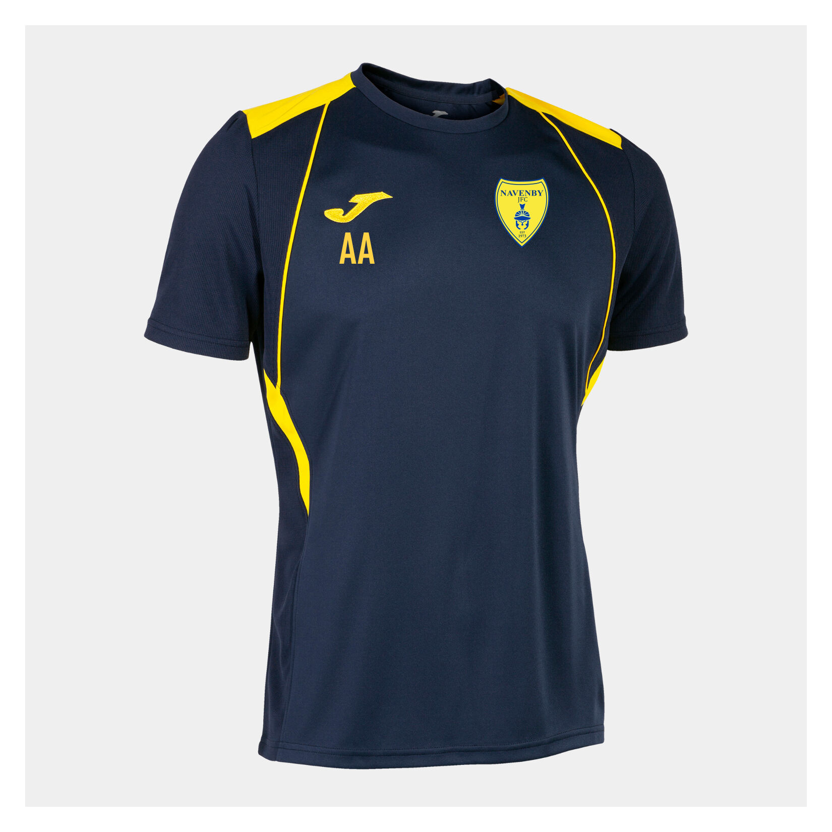 Joma CHAMPIONSHIP VII SHORT SLEEVE SHIRT - NAVY/YELLOW