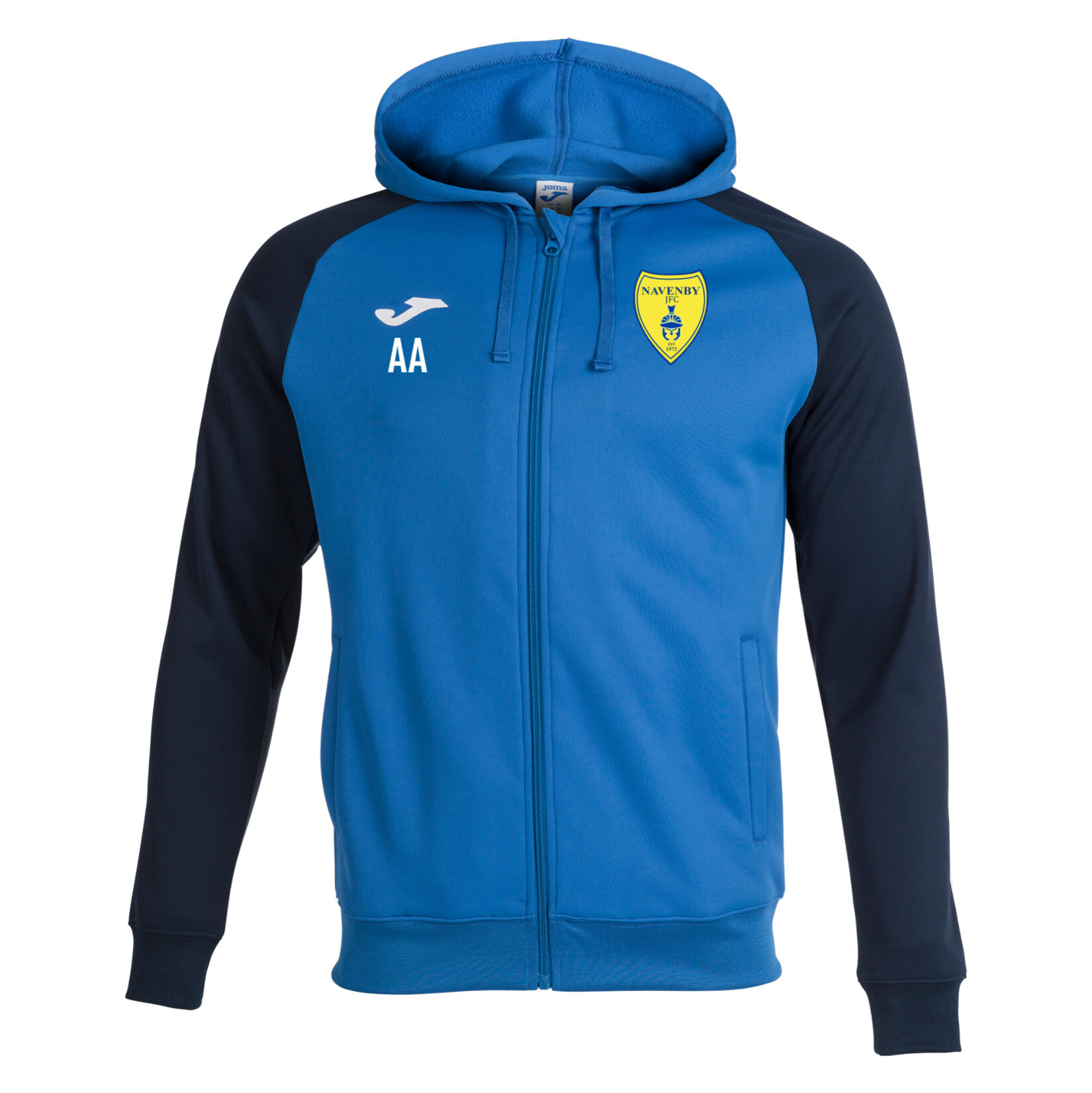 Joma Academy IV Zip Hoodie Jacket (M) - Royal/Dark Navy
