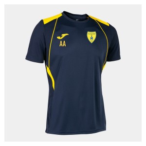Joma CHAMPIONSHIP VII SHORT SLEEVE SHIRT - NAVY/YELLOW