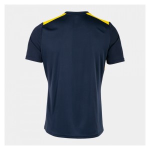 Joma CHAMPIONSHIP VII SHORT SLEEVE SHIRT - NAVY/YELLOW
