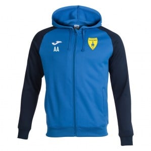 Joma Academy IV Zip Hoodie Jacket (M) - Royal/Dark Navy