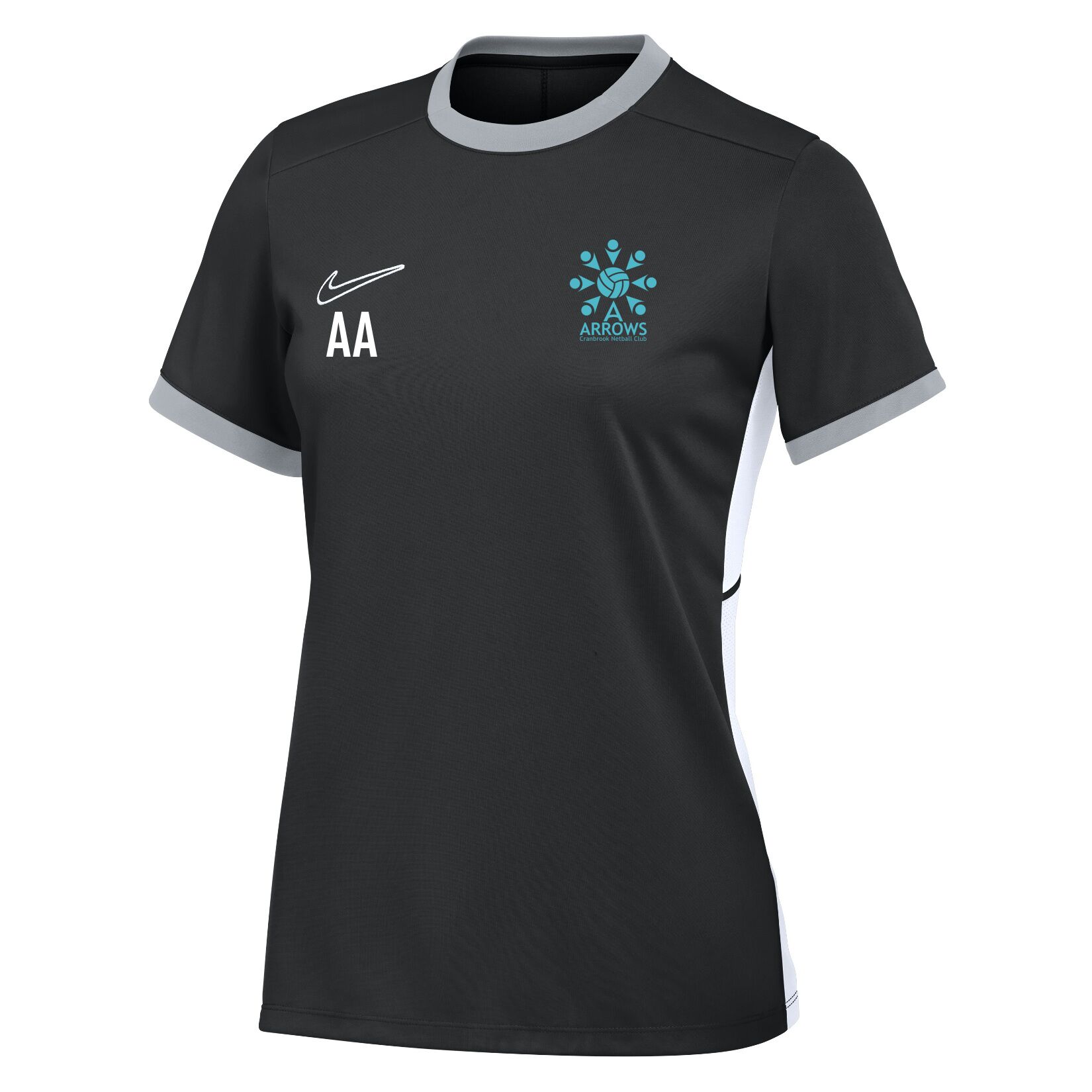 Nike Academy 25 Short-Sleeve Training Top (W) - Black/White/White