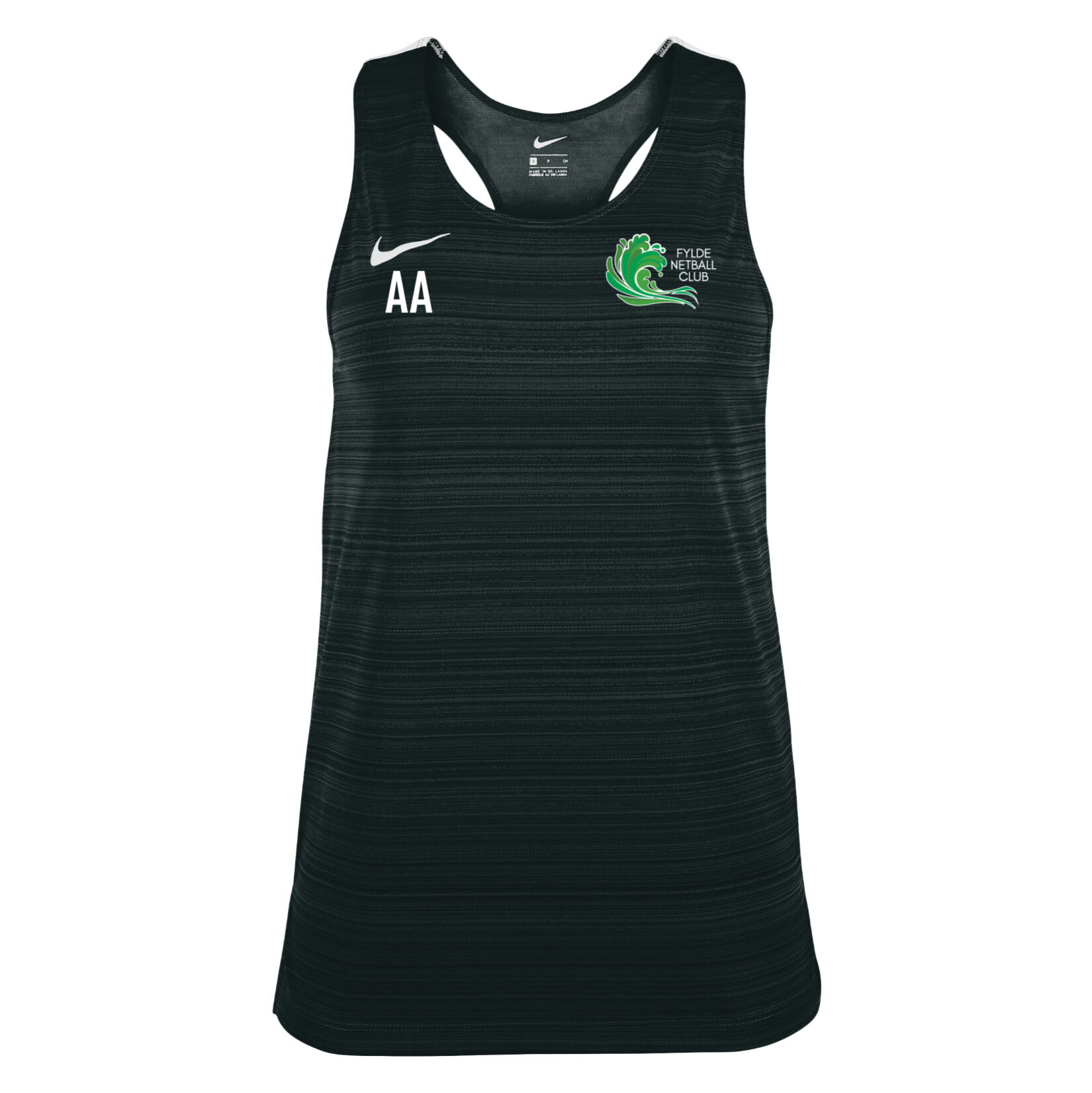 Zelus-Nike Dry Miler Singlet (W) - Black/White