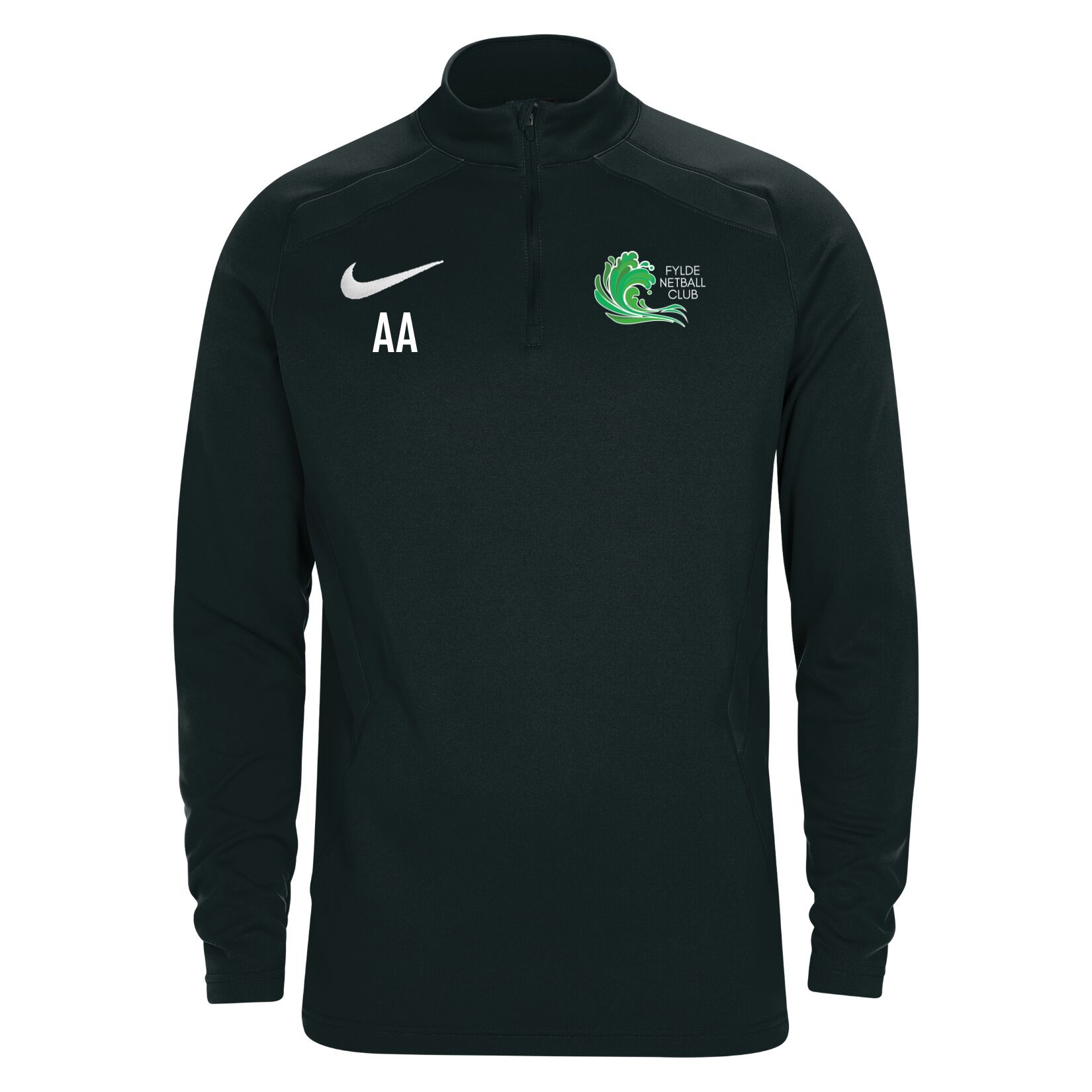 Zelus-Nike 1/4 Zip Midlayer - Black/White