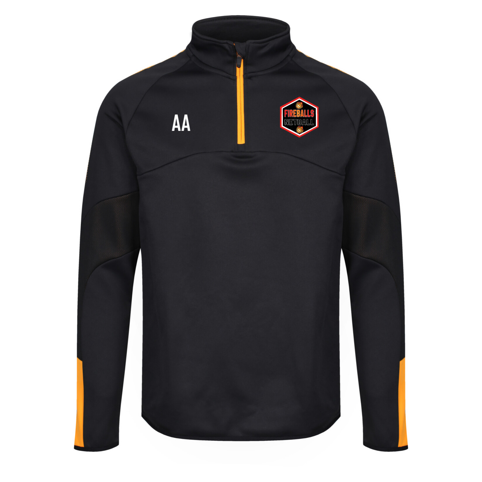 Classic Pro 1/4 Zip Midlayer - Black/Amber