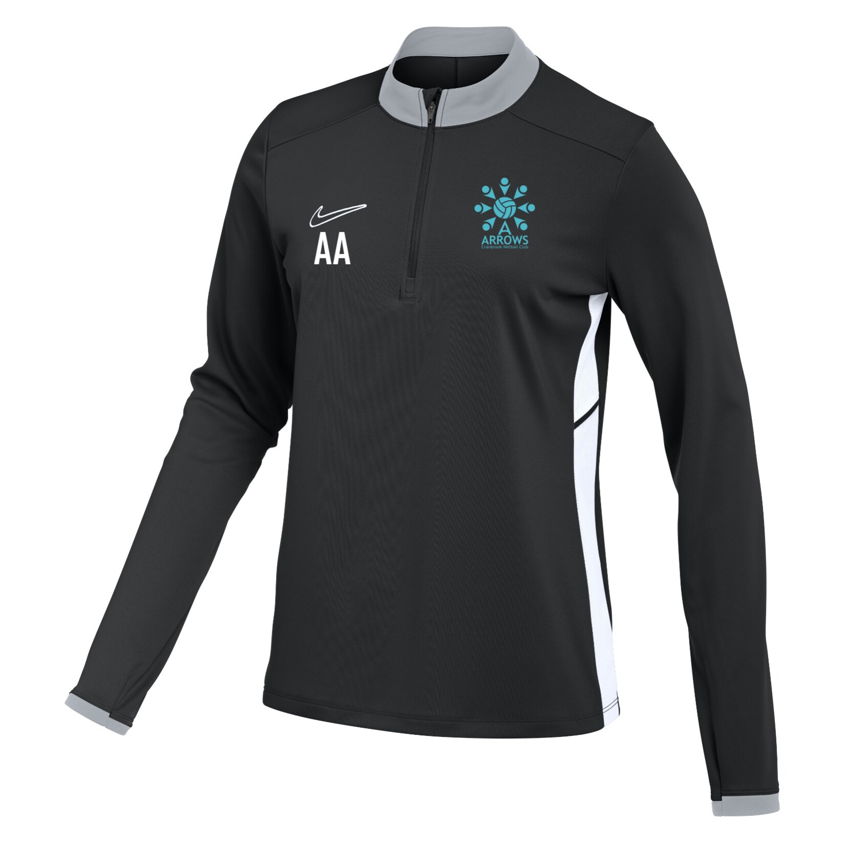 Nike Dri-FIT Academy 25 Drill Top (W) - Black/White/White
