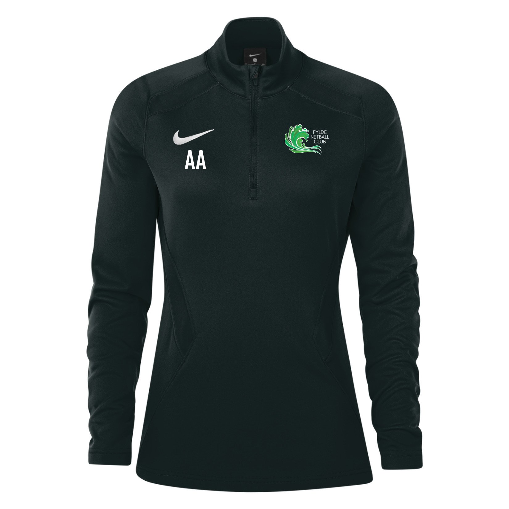 Zelus-Nike 1/4 Zip Midlayer (W) - Black/White