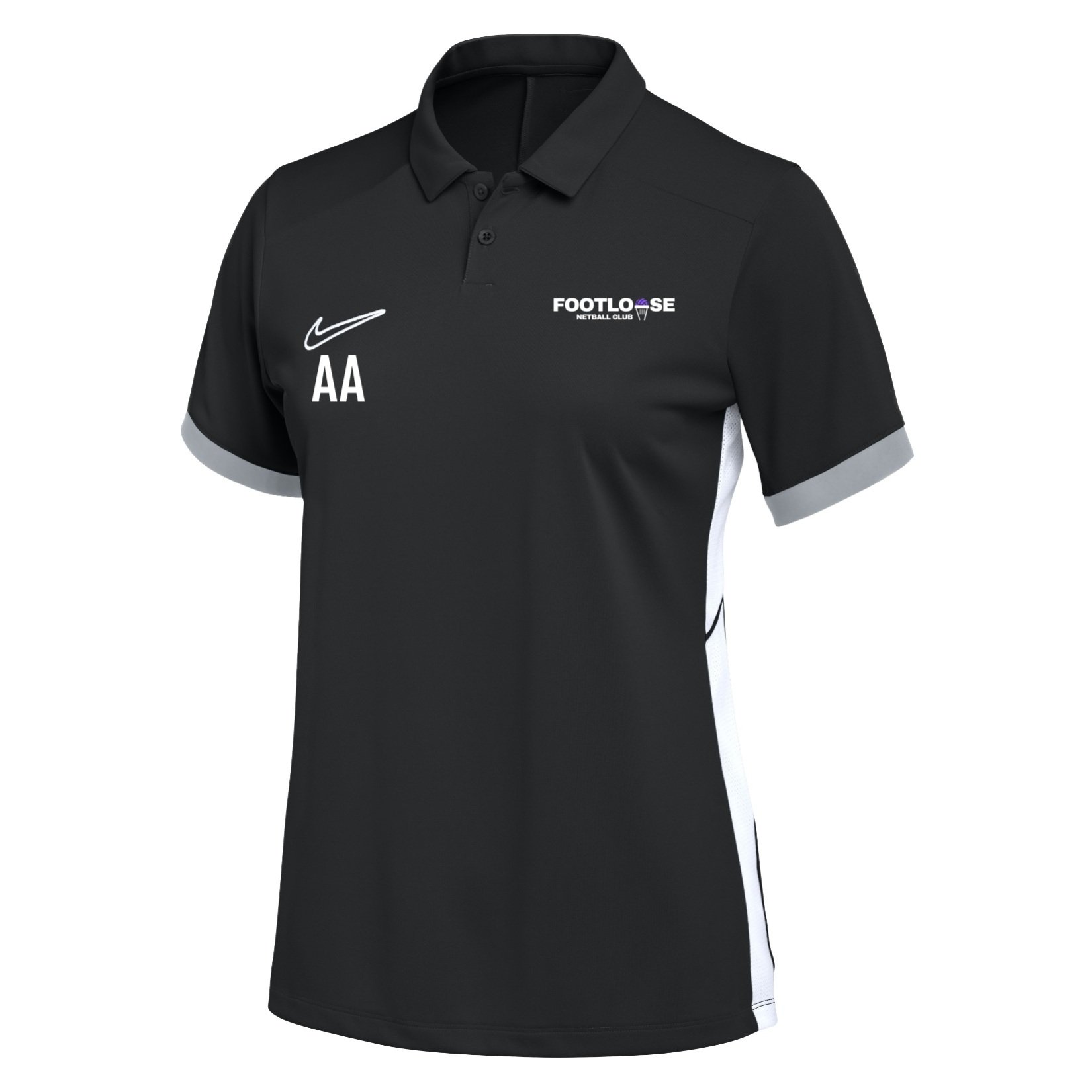 Nike Dri-FIT Academy 25 Polo (W) - Black/White/White