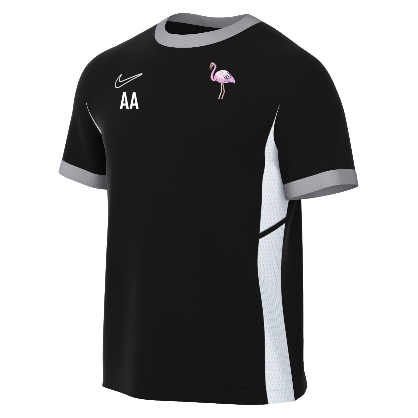 Nike Academy 25 Short-Sleeve Training Top - Black/White/White