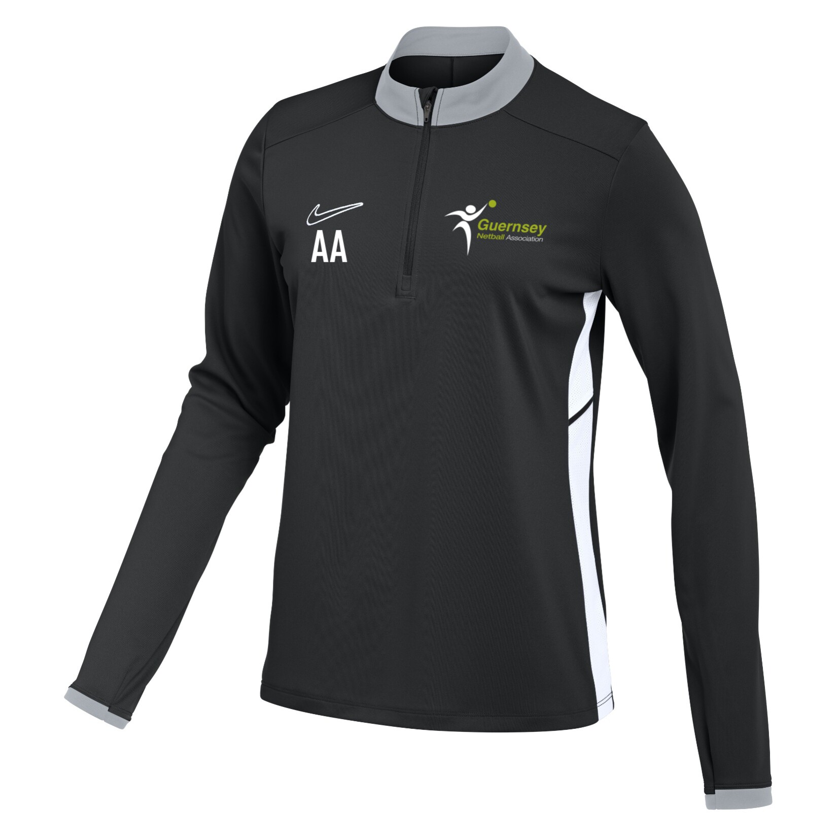 Nike Dri-FIT Academy 25 Drill Top (W) - Black/White/White