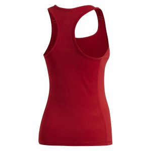adidas Womens Team 19 Compression Tank Top Power Red-White