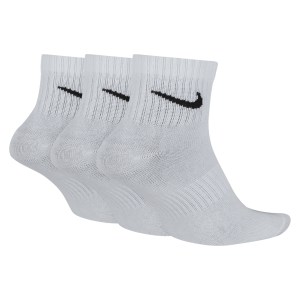 Nike Everyday Lightweight Ankle Training Socks (3 Pair) White-Black