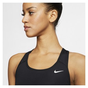 Nike Womens Swoosh Medium-Support Sports Bra Black-White
