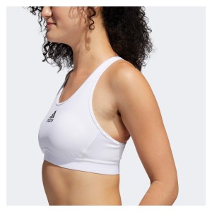adidas Womens Don't Rest Alphaskin Bra - Medium Support White