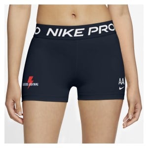 Nike Pro Womens 3 Inch Shorts Obsidian-White