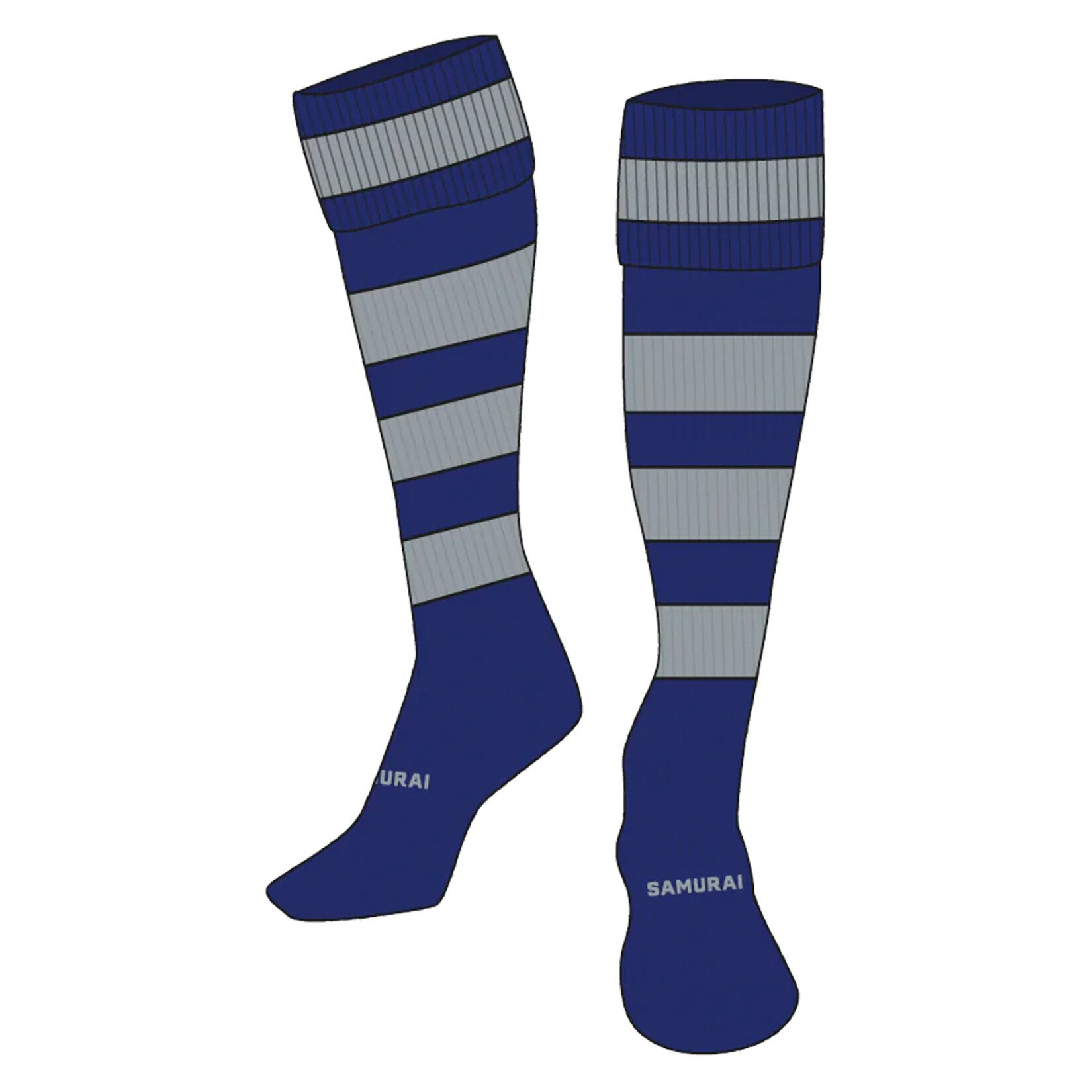 SAMURAI Bespoke Newcastle School For Boys Pro Club Match Sock - Royal/Grey JVGX