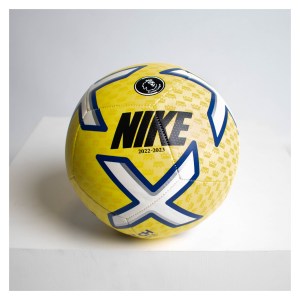 Nike Premier League Pitch Football Yellow Strike-White-Blue-Black