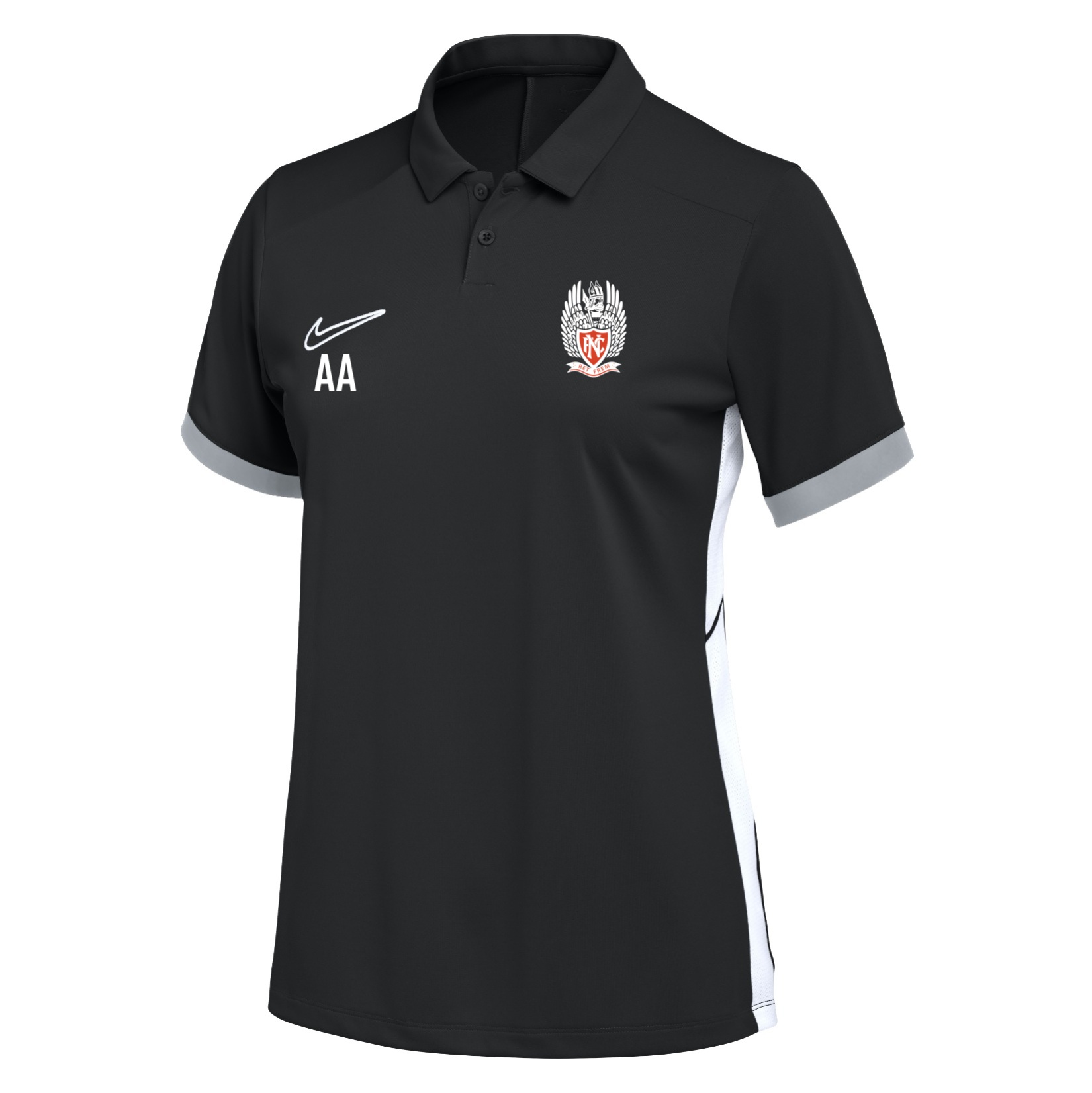 Nike Dri-FIT Academy 25 Polo (W) - Black/White/White