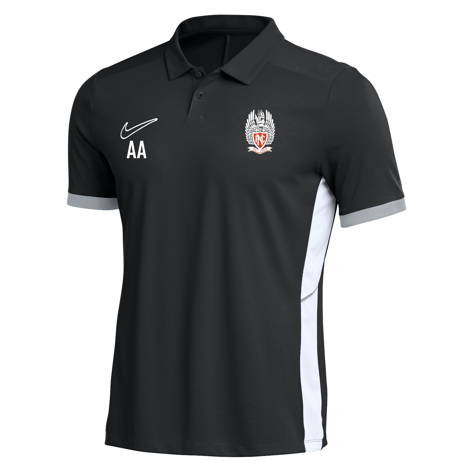 Nike Dri-FIT Academy 25 Polo - Black/White/White