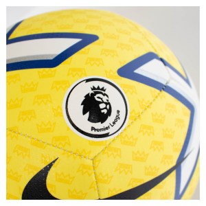 Nike Premier League Pitch Football Yellow Strike-White-Blue-Black