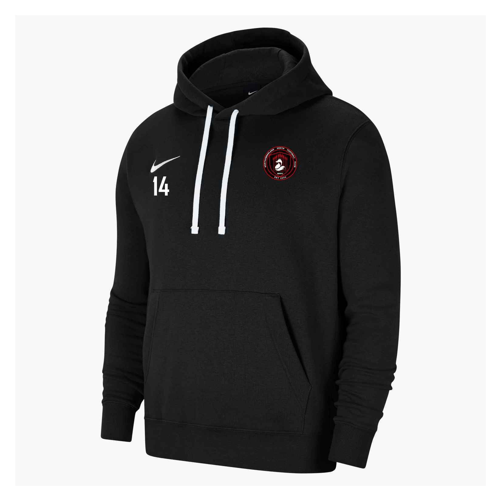 Nike Team Club 20 Fleece Hoodie (M) - Black/White/White