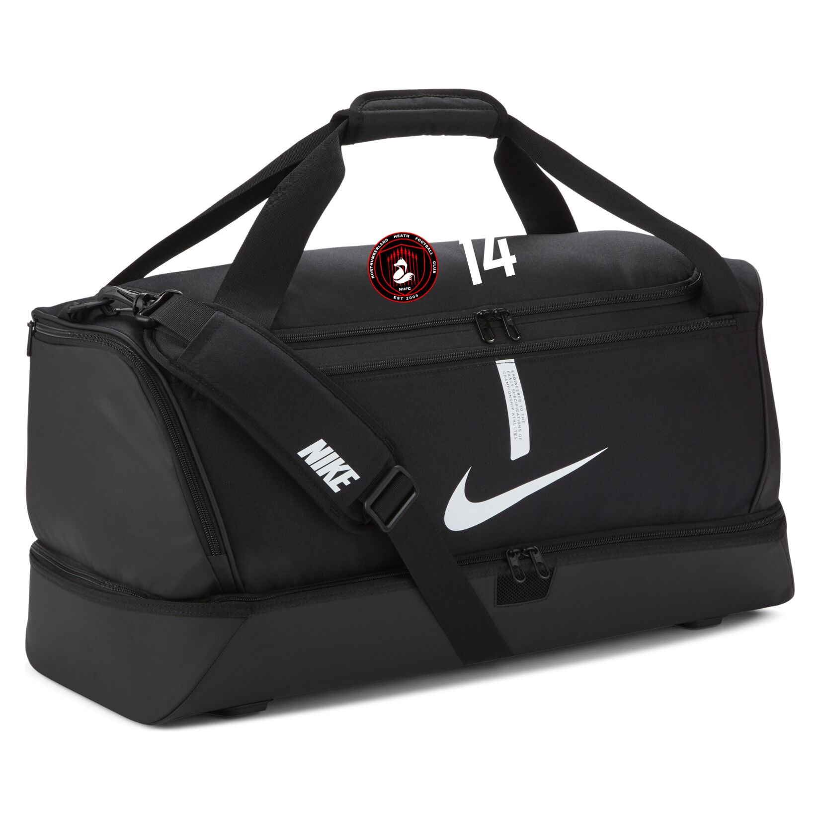 Nike Academy Team Hardcase Duffel Bag (Large) - Black/Black/White