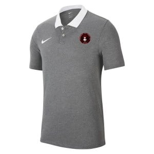 Nike Dri-FIT Park Poly Cotton Polo (M) - Charcoal Heather/Htr/White/White