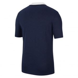 Nike Dri-FIT Park Poly Cotton Polo (M) - Obsidian/White/White