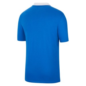 Nike Dri-FIT Park Poly Cotton Polo (M) - Royal Blue/White/White