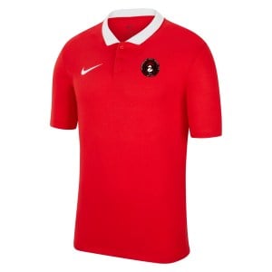 Nike Dri-FIT Park Poly Cotton Polo (M) - University Red/White/White