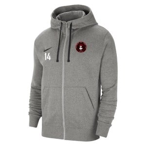 Nike Team Club 20 Fleece Full-Zip Hoodie - Dark Grey Heather/Black/Black