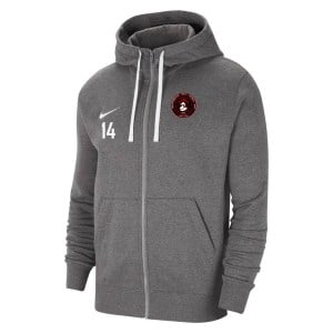 Nike Team Club 20 Fleece Full-Zip Hoodie - Charcoal Heather/White/White