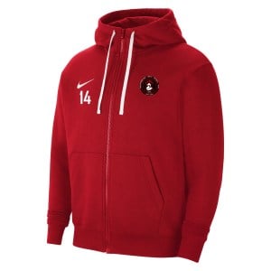 Nike Team Club 20 Fleece Full-Zip Hoodie - University Red/White/White