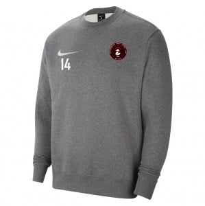 Nike Team Club 20 Fleece Crew Sweatshirt - Charcoal Heather/White/White