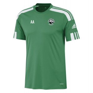 adidas Squadra 21 Short Sleeve Shirt (M) Team Green-White