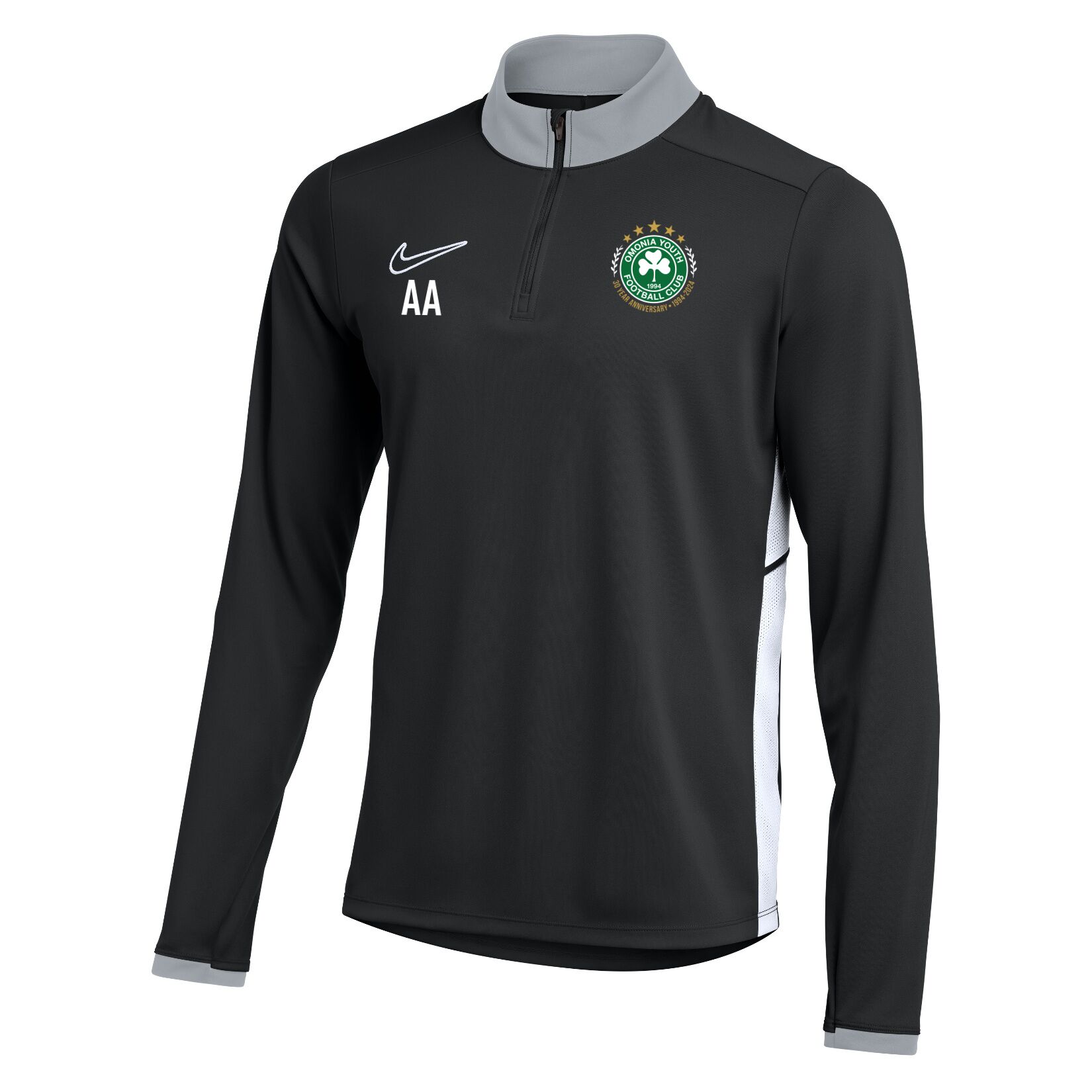 Nike Dri-FIT Academy 25 Drill Top - Black/White/White