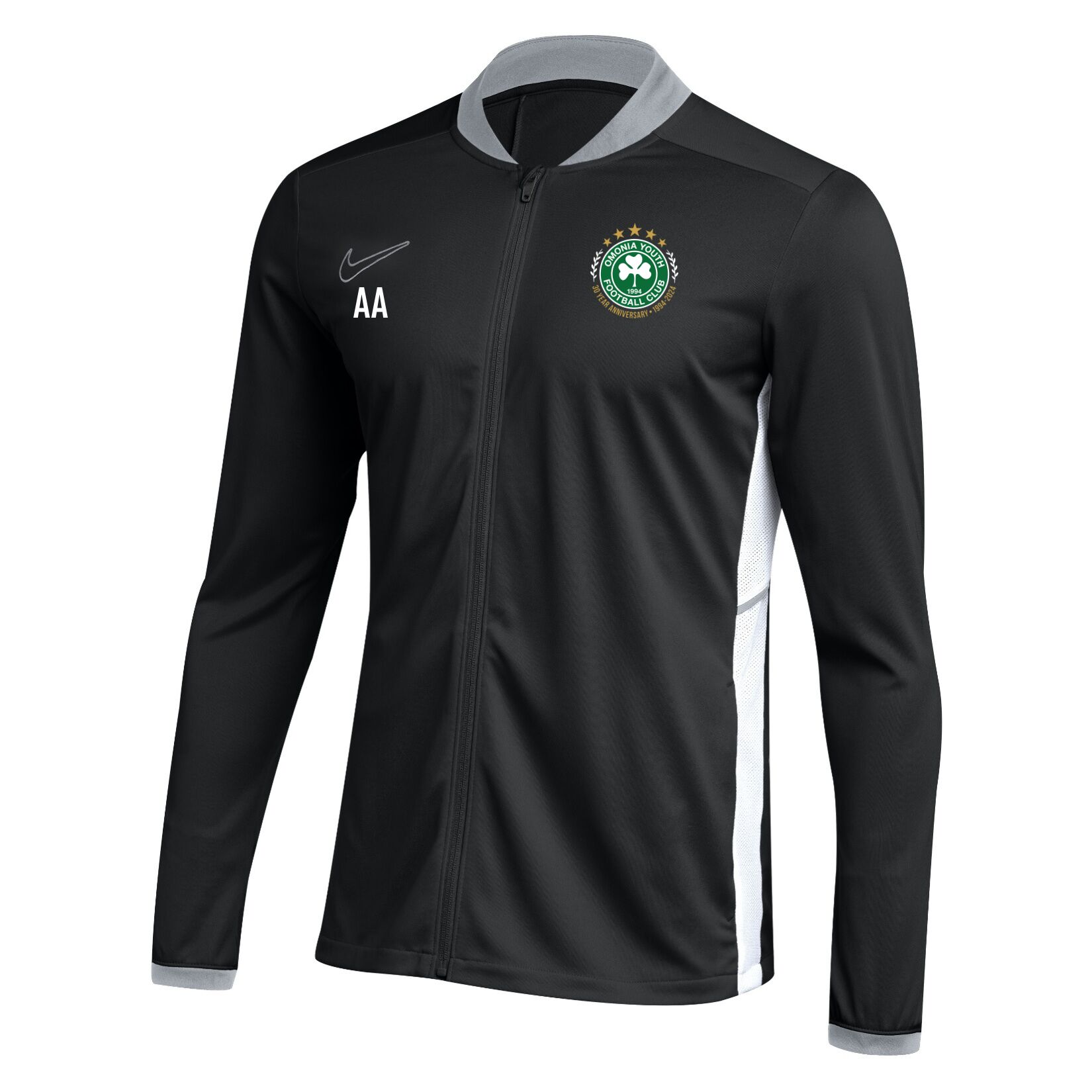 Nike Dri-FIT Academy 25 Knit Track Jacket - Black/White/White