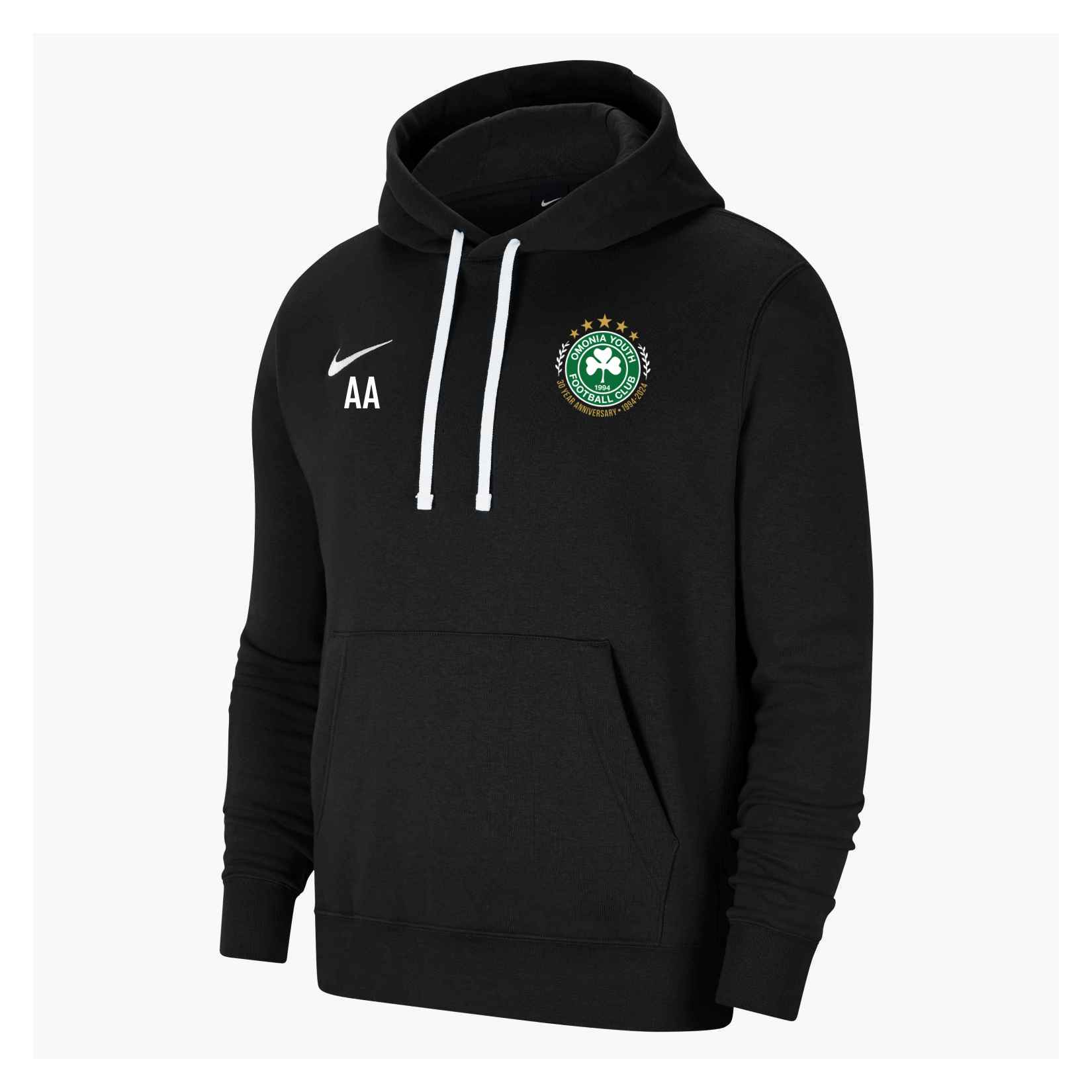 Nike Team Club 20 Fleece Hoodie (M) - Black/White/White