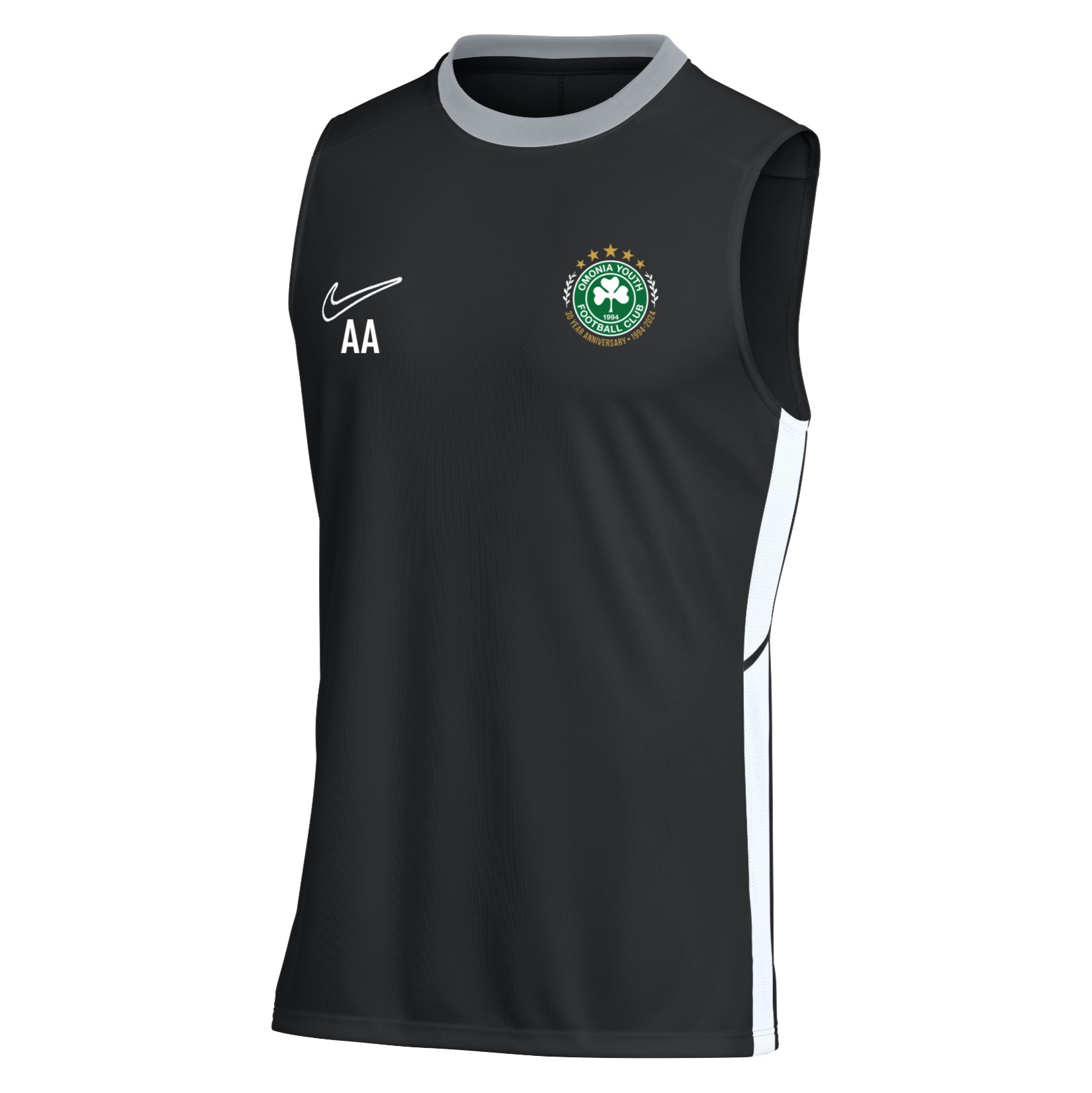 Nike Dri-FIT Academy 25 Sleeveless Top - Black/White/White