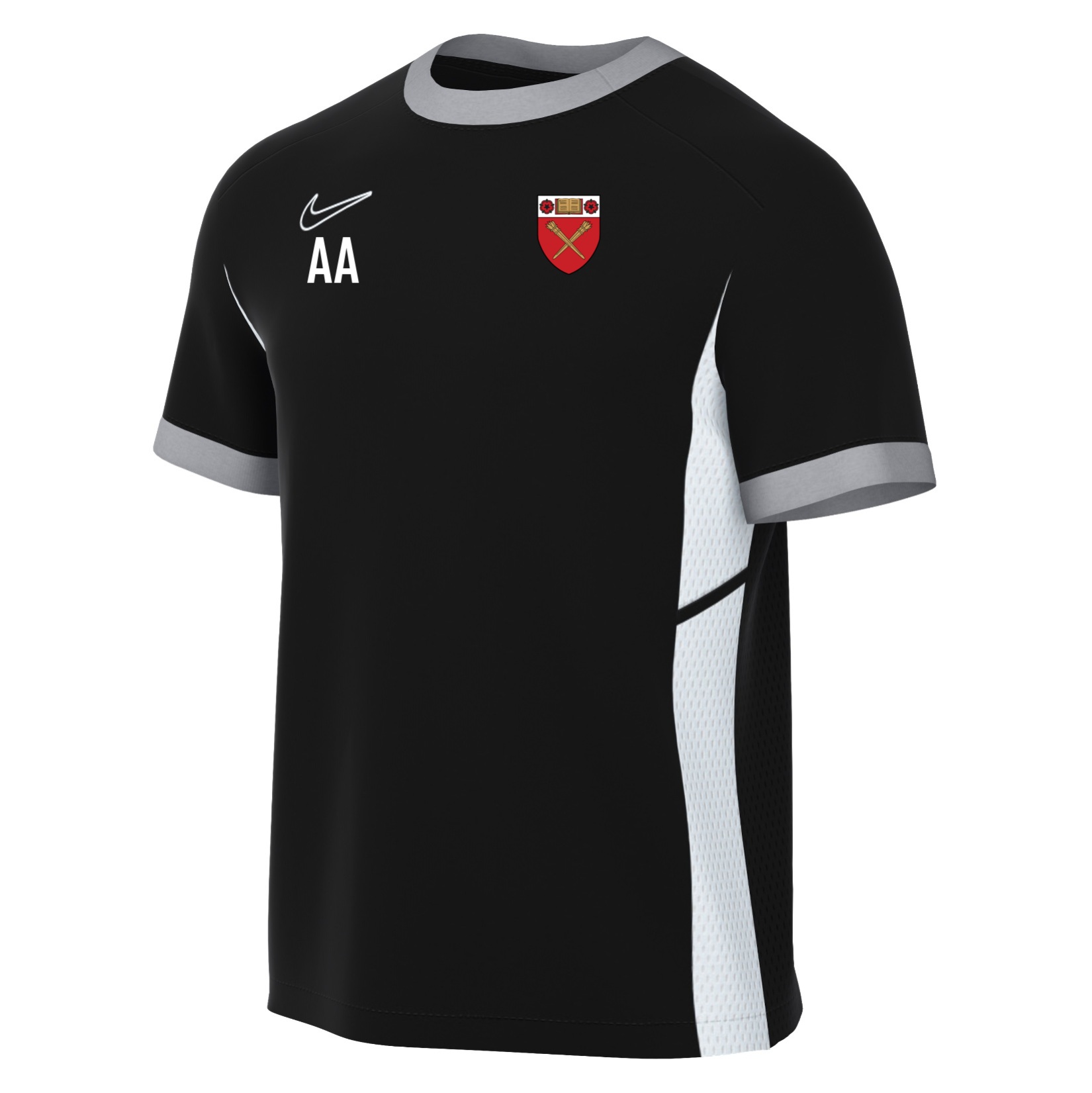 Nike Academy 25 Short-Sleeve Training Top - Black/White/White